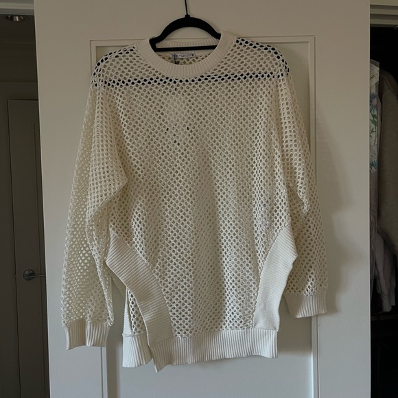 ❕ZARA ASYMMETRICAL MESH TOP❕ - Picture 2 of 4